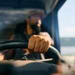 man driving a fleet vehicle